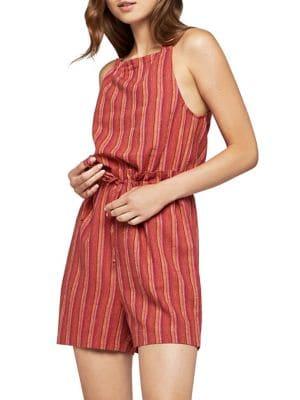 Bcbgeneration Striped Paperbag-waist Romper