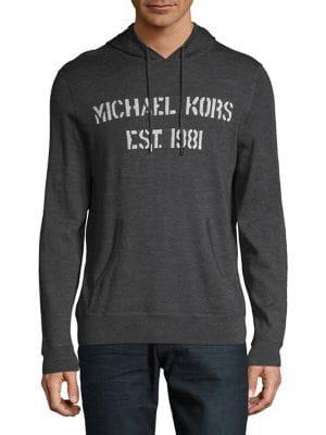 Michael Kors Logo Merino Wool Hooded Sweatshirt