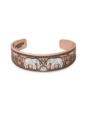 Alex And Ani Elephant Two-tone Cuff Bracelet