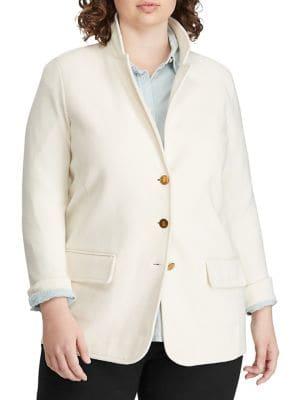 Lauren Ralph Lauren Plus Cotton Blazer