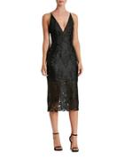 Dress The Population Angela Embroidered Lace Dress