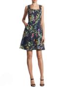 Ivanka Trump Tropical Floral Fit And Flare Dress