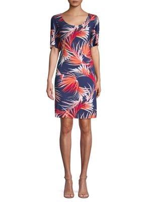 Tommy Bahama Fireworks Palm-print Sheath Dress