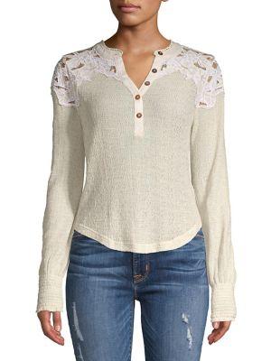 Free People Easy Breezy Henley Top