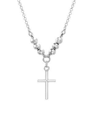 Lord & Taylor 925 Sterling Silver Cross Pendant Necklace