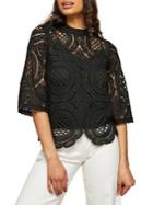 Miss Selfridge Circle Lace Victoriana Top