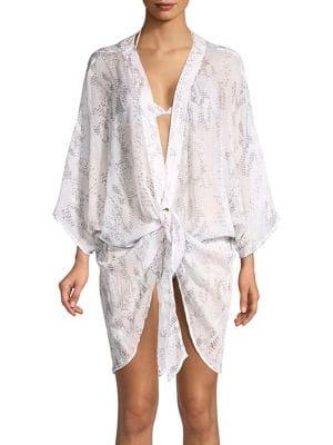 Collection 18 Snakeskin Printed Cover-up Scarf