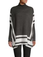 Joseph A Contrast Border Pullover Sweater