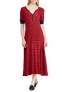 Lauren Ralph Lauren Striped Cotton Fit-&-flare Midi Dress