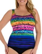 Longitude Printed Scoopneck Tankini