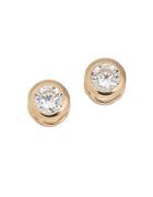 Lord & Taylor 18 Kt Gold Plated Cubic Zirconia Stud Earrings