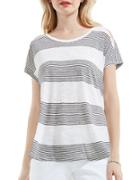 Two By Vince Camuto Petite Block Striped Top