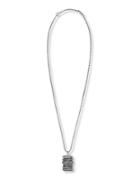 Steve Madden Stainless Steel Stacked Disc Pendant Chain Necklace