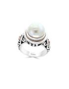 Effy 12mm White Freshwater Pearl And Sterling Silver Cocktail Ring