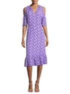Michael Michael Kors Cold Shoulder Flounce Dress