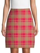 Weekend Max Mara Plaid Wool-blend Skirt