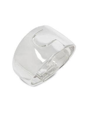 Robert Lee Morris Sculptural U Wide Hinged Bangle Bracelet