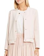 Vince Camuto Petite Blistered Texture Bomber Jacket