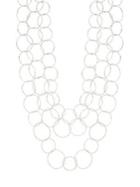 Design Lab Silvertone Nested Circle Link Necklace