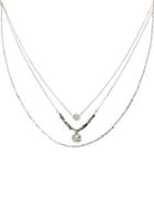 Kenneth Cole New York Pave Circle And Square Crystal Three Tiered Necklace