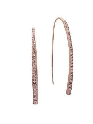 Givenchy Pave Swarovski Crystal Bar Threader Earrings