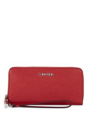 Calvin Klein Textured Zip-around Wristlet