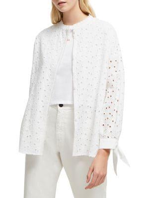 French Connection Bodi Broidery Cotton Top