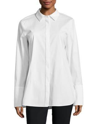 Lafayette 148 New York Stretch-cotton Jake Blouse