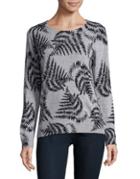 Magaschoni Leafy Print Cashmere Sweater