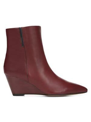 Franco Sarto Athens Leather Wedge Booties