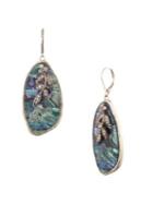 Lonna & Lilly Large Embellished Leaf Stone Drop Earrings