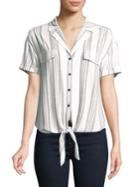 Highline Collective Striped Knotted Hem Top