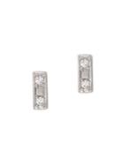 Sole Society Silvertone Crystal Stud Earrings