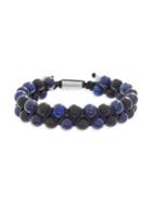 Lord & Taylor Stainless Steel Beaded Double-strand Bracelet