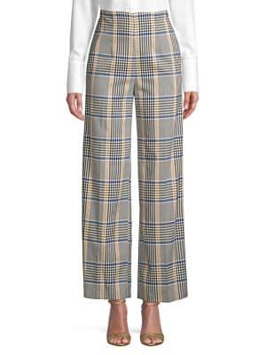 Miss Selfridge Checkered Corset Wide-leg Pants