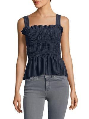 Design Lab Dani Smocked Knit Top