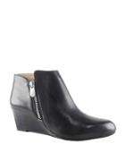 Adrienne Vittadini Meriel Leather Wedge Ankle Boots