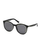 Guess 53mm Contrast Inlay Round Sunglasses