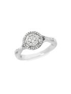 Lord & Taylor Sterling Silver & Diamond Ring