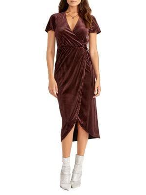 Rachel Roy Nomie Striped Wrap Dress