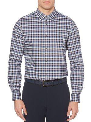 Perry Ellis Plaid Button-down Shirt