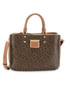 Calvin Klein Dani Monogram Coated Canvas Satchel