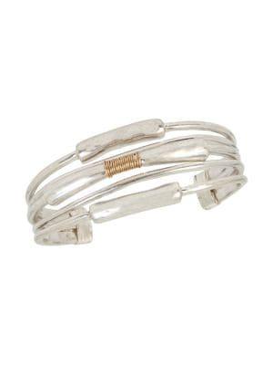 Robert Lee Morris Collection Two-tone Coil Open Cuff Bracelet