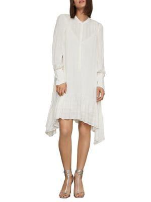 Bcbgmaxazria Asymmetrical Button-up Midi Dress