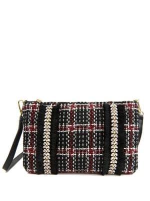 Sam Edelman Swara Plaid Canvas Convertible Clutch
