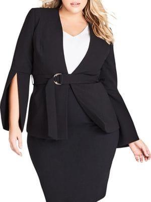 City Chic Plus Split-cuff Jacket