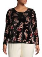 Vince Camuto Plus Floral Long Sleeve Top