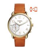Fossil Hybrid Smart Watch - Q Tailor Brown Leather