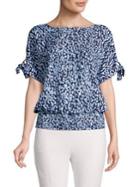 Michael Michael Kors Petite Ikat Spot-print Top