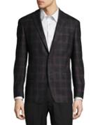 Michael Kors Checkered Slim Wool Suit Jacket